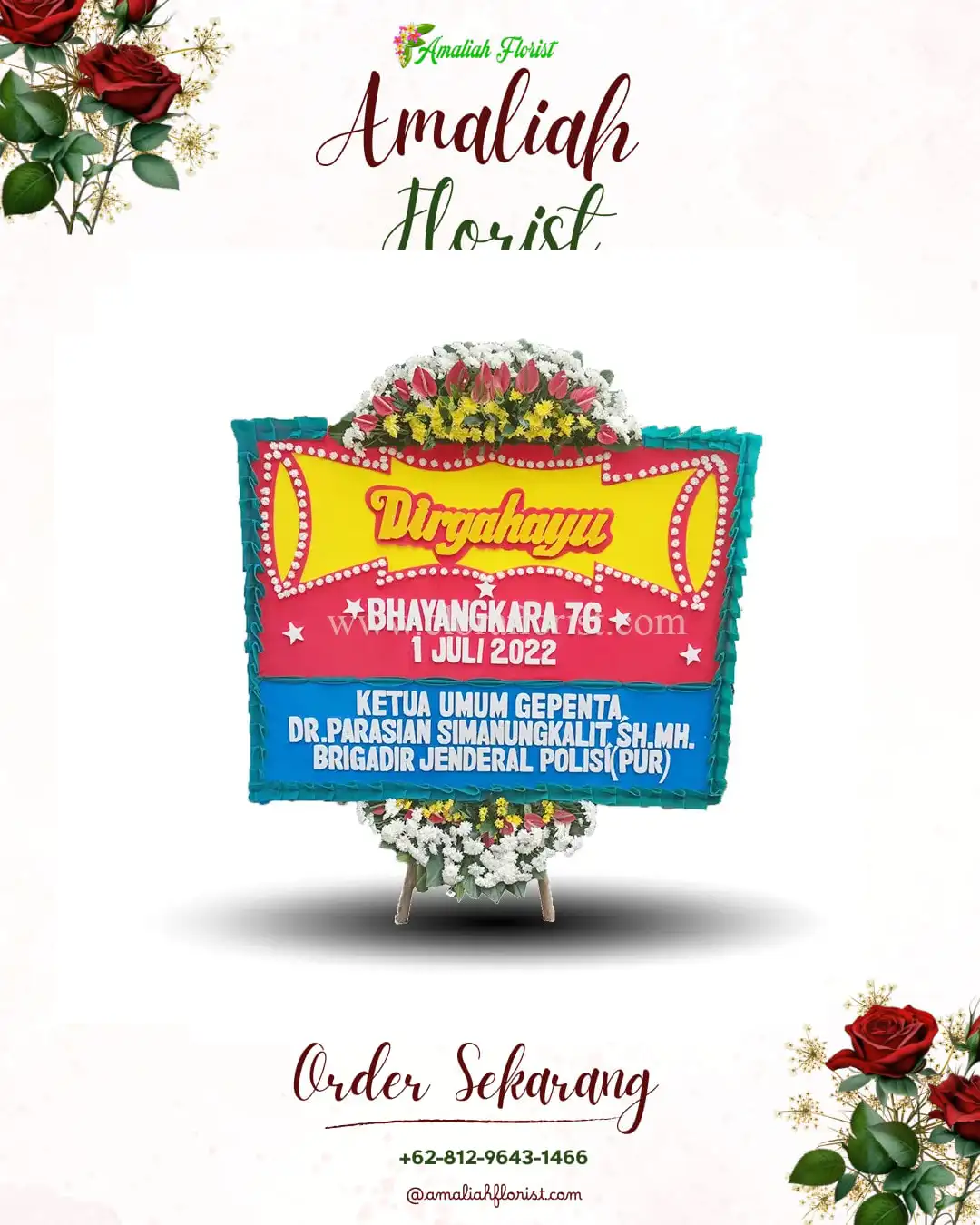 Papan Bunga HUT Ulang Tahun Tasik Putri Puyu